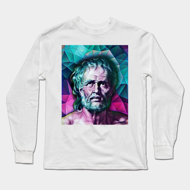 Lucius Annaeus Seneca Portrait | Lucius Annaeus Seneca Artwork 4 Long Sleeve T-Shirt by JustLit